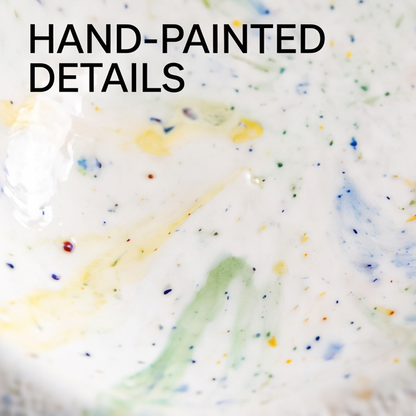 Hand-Painted Ceramic Pebble Serving Bowl