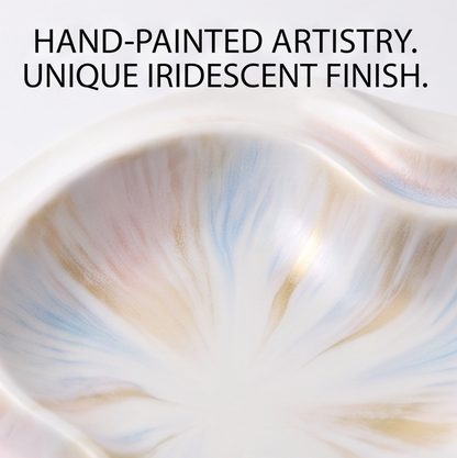 Iridescent Wave Ceramic Serving Dish