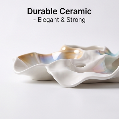Aurora Collection Rainbow Glaze Ceramic Serving Platter