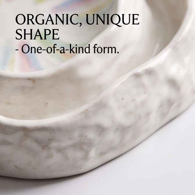 Handmade Ceramic Rainbow Burst Nesting Bowl Set