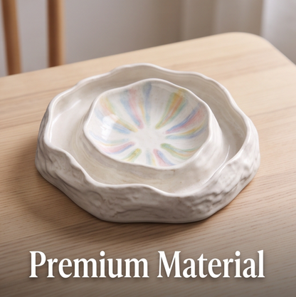 Handmade Ceramic Rainbow Burst Nesting Bowl Set